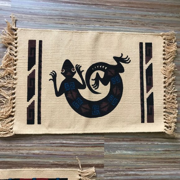 El Paso Saddleblanket Co Set of 3 Placemats Kokopelli Roadrunner Lizard Prints - Picture 4 of 7